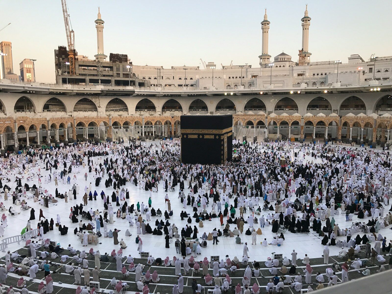 Pilgrims performing Tawaf around the Kaaba at Masjid al-Haram Makkah during Umrah