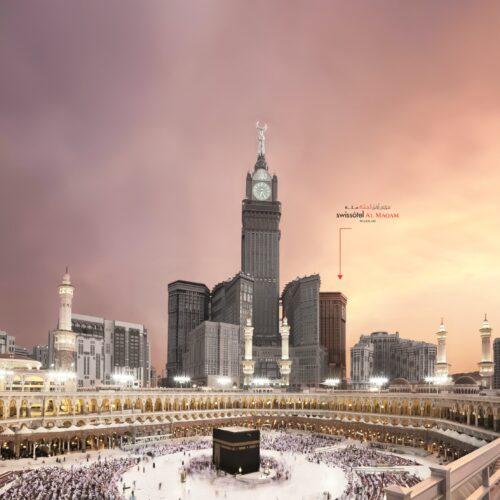Swissôtel Makkah hotel exterior near the Haram Swissôtel Makkah hotel exterior near the Haram